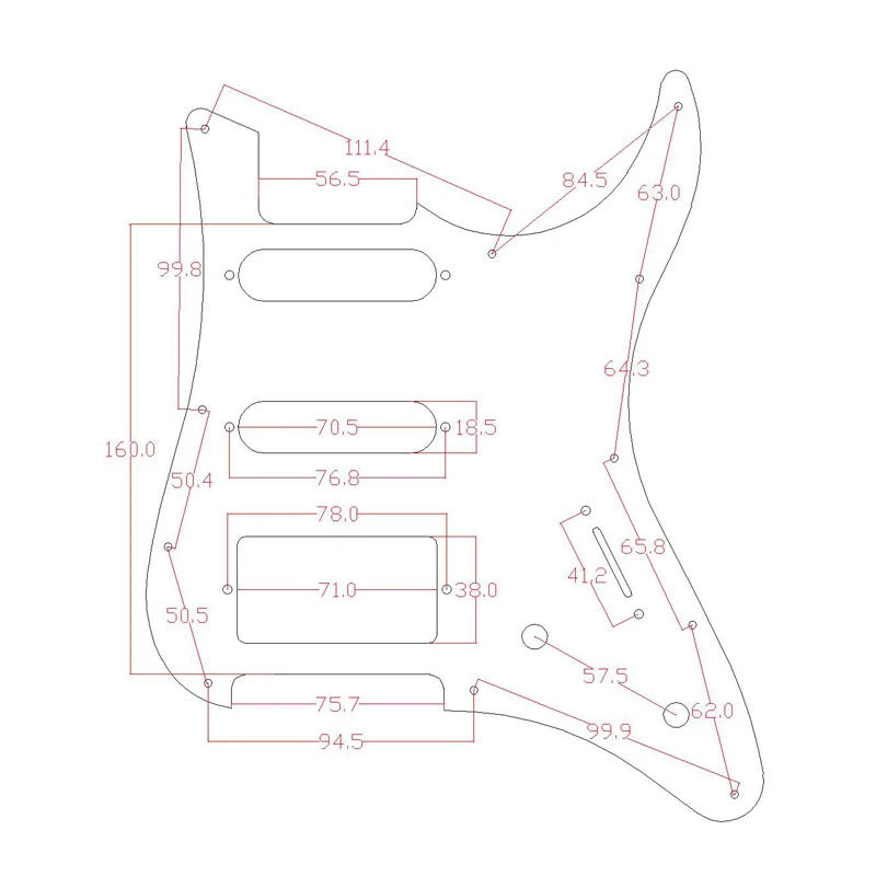 Black 3 Ply Guitar Pickguard W/ Back Plate and Screws Fits for Yamaha PACIFICA Guitar Accessories Guitar Part Free Shipping