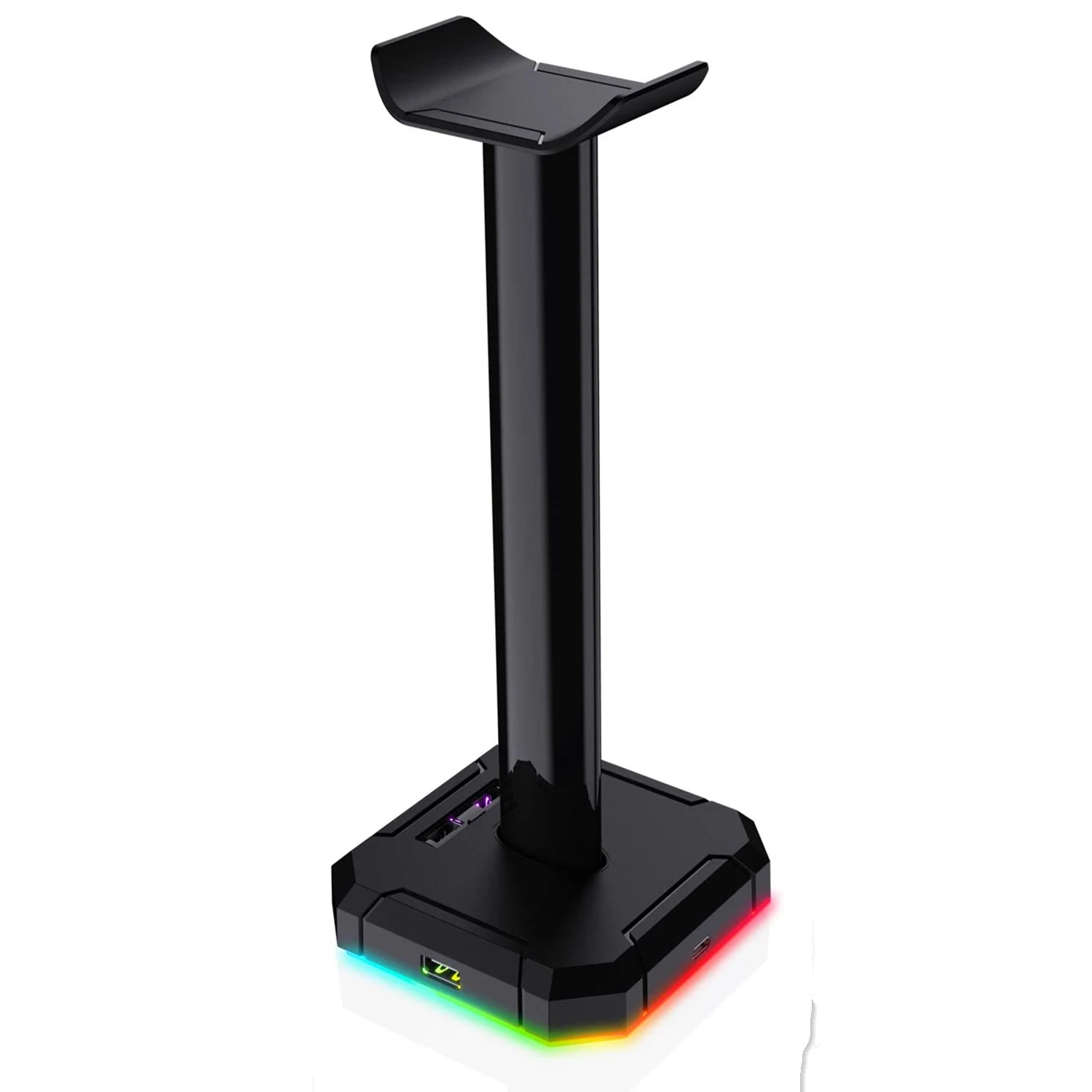 Redragon HA300 Gaming Headset Stand RGB Backlit Aluminum Supporting Bar Non-Slip Solid Rubber Base 4X USB 2.0 for All Headphones