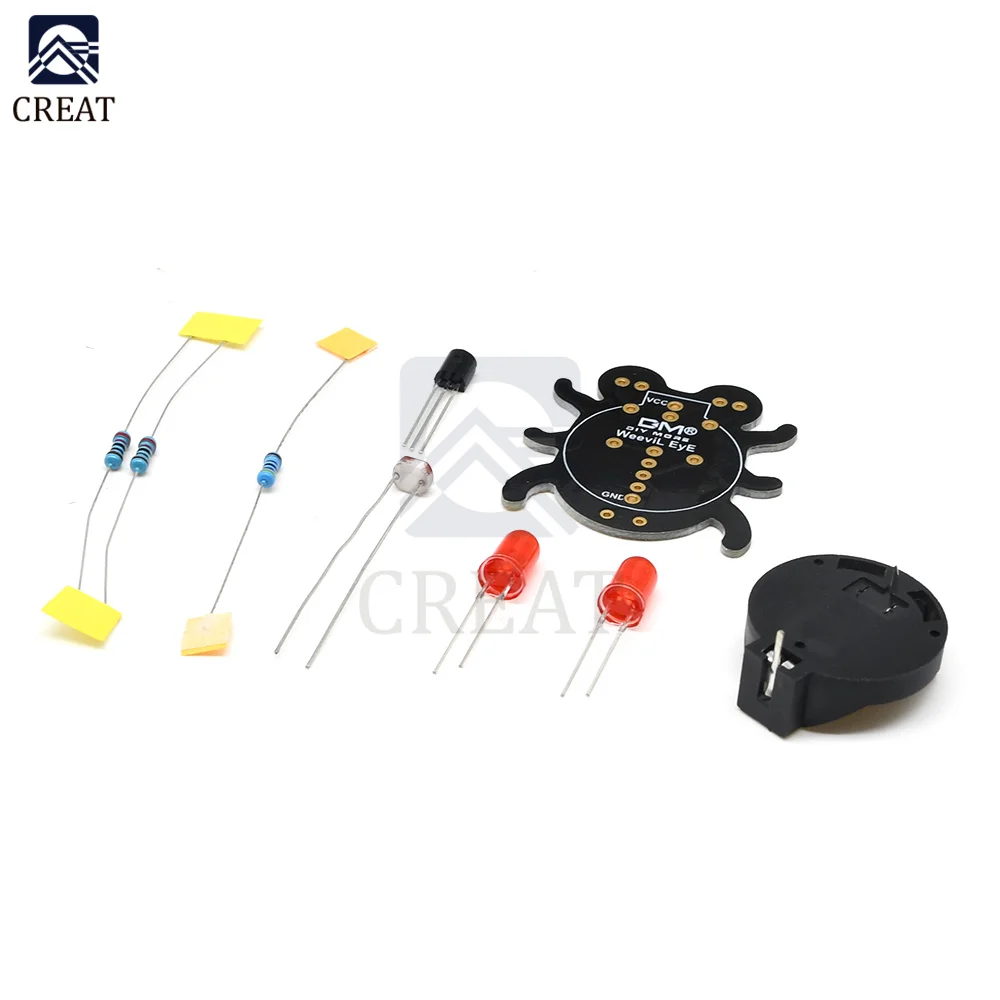 Snuitkever Led Photoresistor Sensor Module Solderen Learning Kit Diy Kit Voor Starter