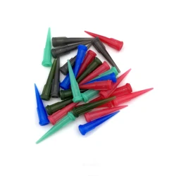 30Pcs PE TT Tapered Tips Solder Paste Dispenser Adhesive Glue Dispensing Needles Plastic Tapered Tips 14-25GA Dispensing Tip