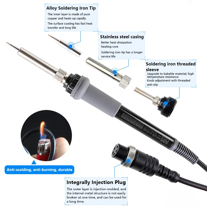 937D Soldering Station Digital BGA Rework Repair Soldering Iron Equipment Portable Home Electronics Repair Tool Set