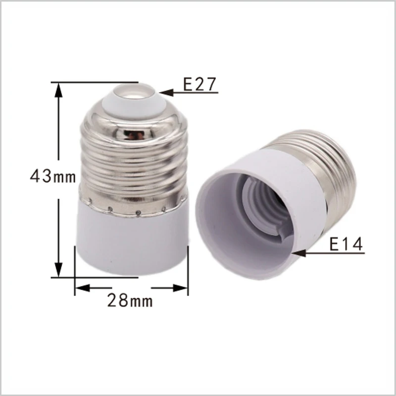 from E27 to E14 Lamp Holder Converter E14 Lamp Socket Adapter E27 Lamp Base Fireproof Material Screw Mouth Lamp Socket Changer