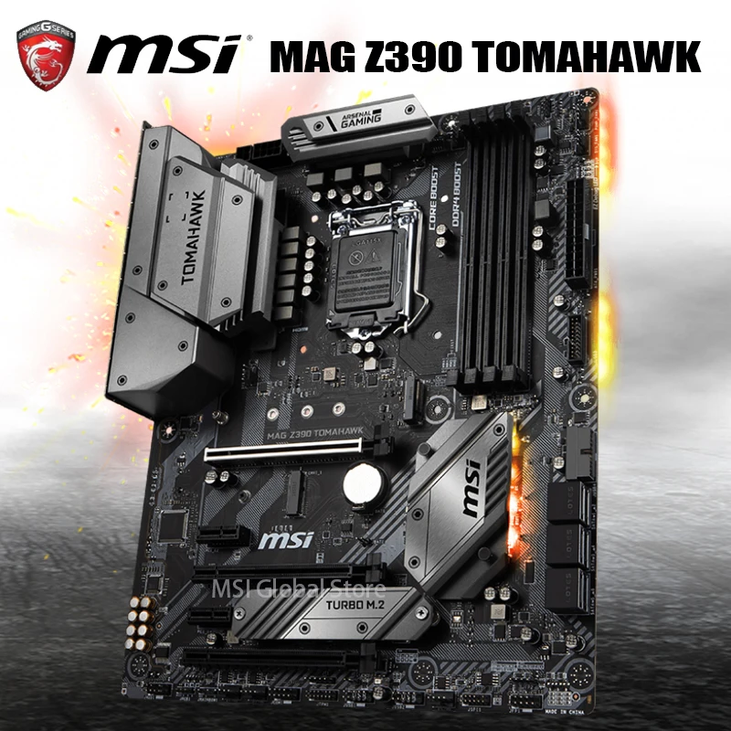 Placa base MSI MAG Z390 TOMAHAWK LGA 1151 Intel 8th 9th-Gen i9 i7 i5 i3 DDR4 64GB M.2, Placa base Z390, 1151 ATX