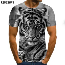 3D printe Animal tiger Lion face man 's T- Tshirt New loose lion casual majestic summer fashion shirt Harajuku oversized t shirt