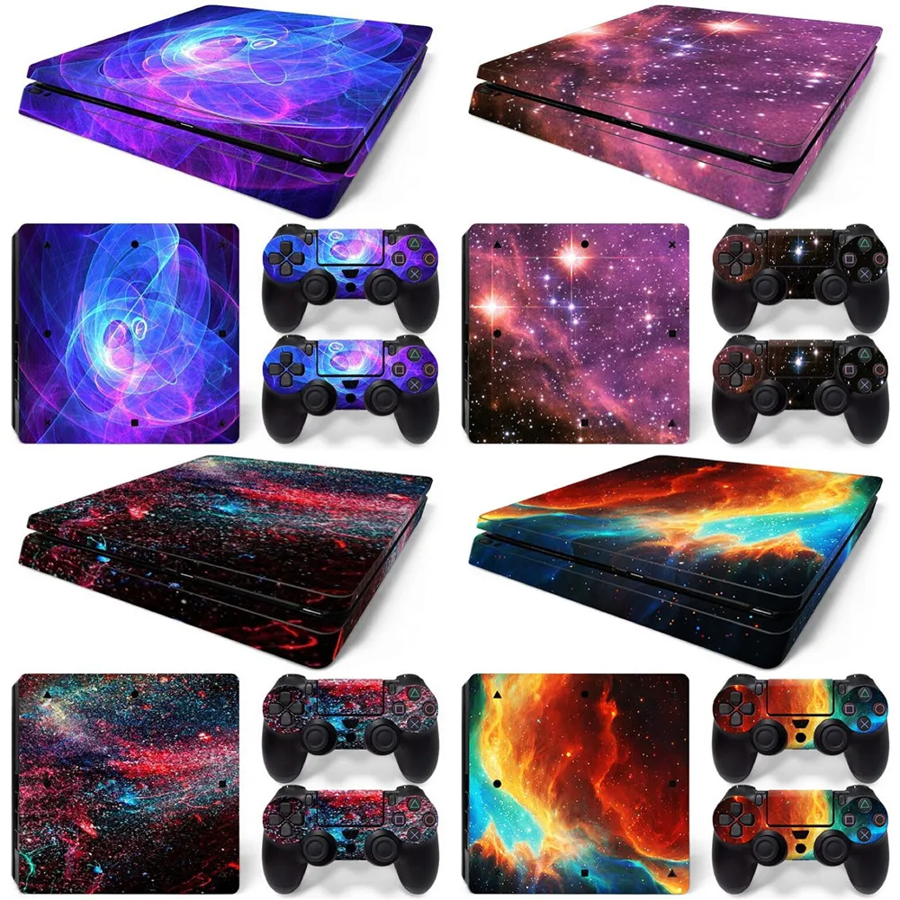 for PS4 Slim Decal Protective Skin Cover Sticker for PS4 Slim Console & Controller Stickers Vinyl