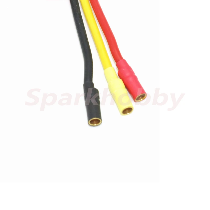 5PCS Sparkhobby 30cm 3.5mm Gold Bullet Banana Red/Yellow/Black RC Brushless Motor ESC Connectors Extension Cable Wire 16AWG