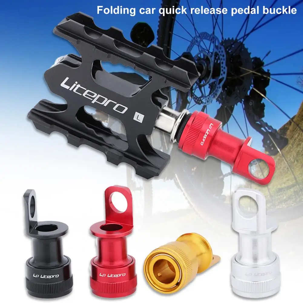 Non-slip 1Pc Great Ultra-light Aluminum Alloy Pedal Fast Buckle Load Bearing Bike Pedal Clamp Widely Applied   for MTB