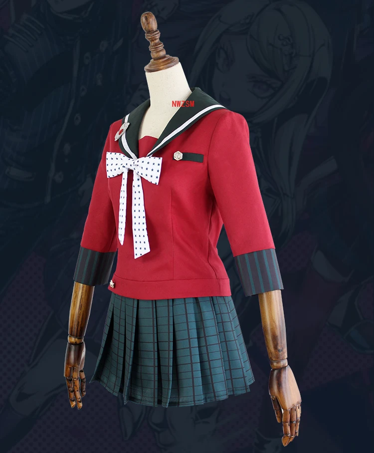 Anime Danganronpa Cosplay Harukawa Maki Cosplay Kostuums Pruik School Meisjes Uniform Dangan Ronpa Halloween Kostuum Voor Vrouwen