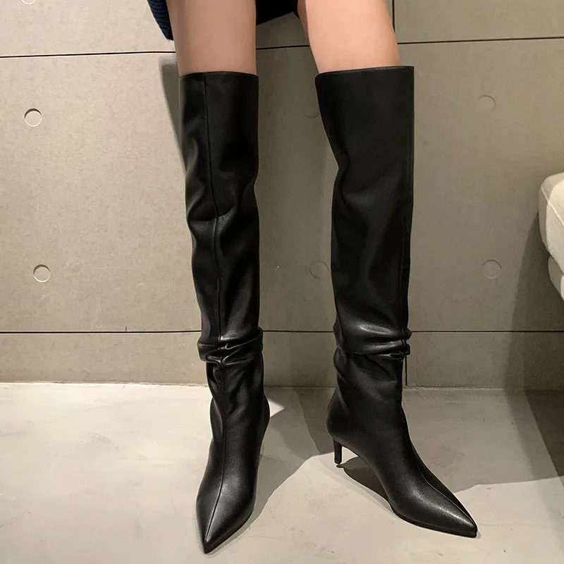 MORAZORA 2022 New Fashion Sexy Thin Heels Women Over The Knee Boots Autumn Winter Party Nightclub Shoes Women Long Boots