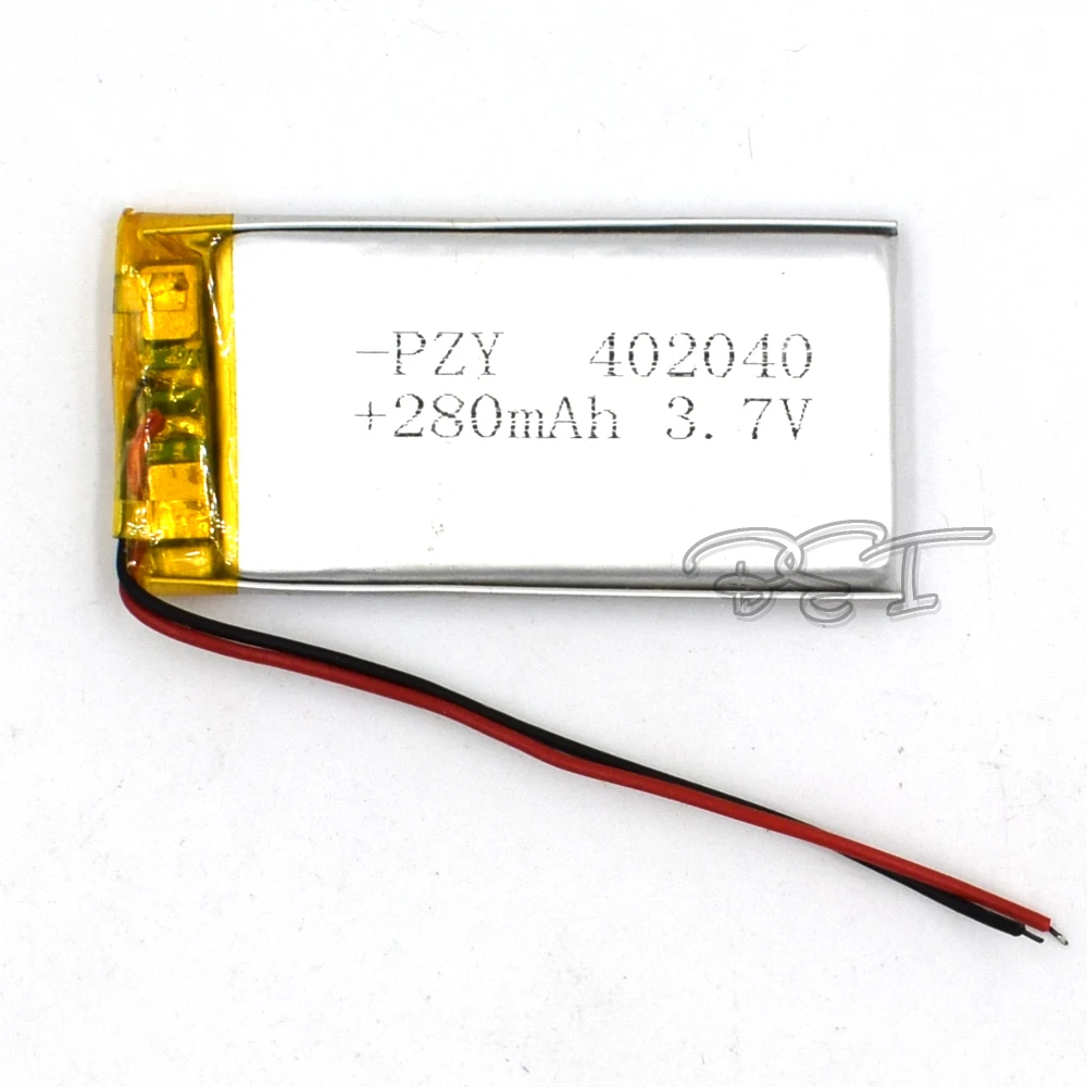 

10Pcs 3.7V 402040 with protective plate 280mAh Rechargeable polymer lithium battery For PSP navigation Ebook core Li-ion Cell