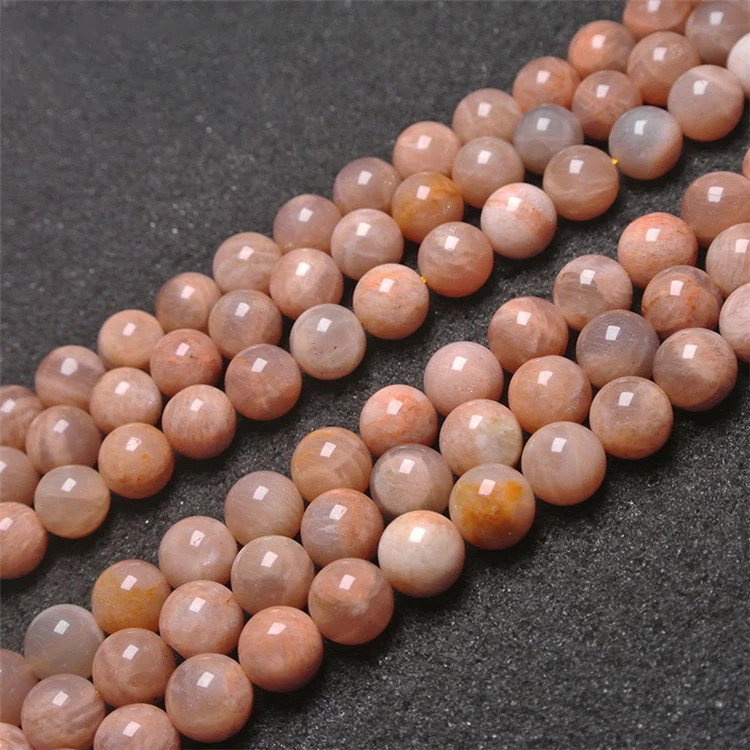 2 Strands Wholesale natural 6mm 8mm 10mm 12mm Sunstone round loose beads stone