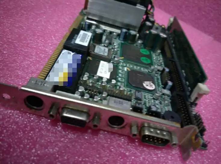 ROBO-605 BIOS R1.02 100%OK Original IPC Board ISA Slot Industrial motherboard Half-Size CPU Card PICMG1.0 With CPU RAM