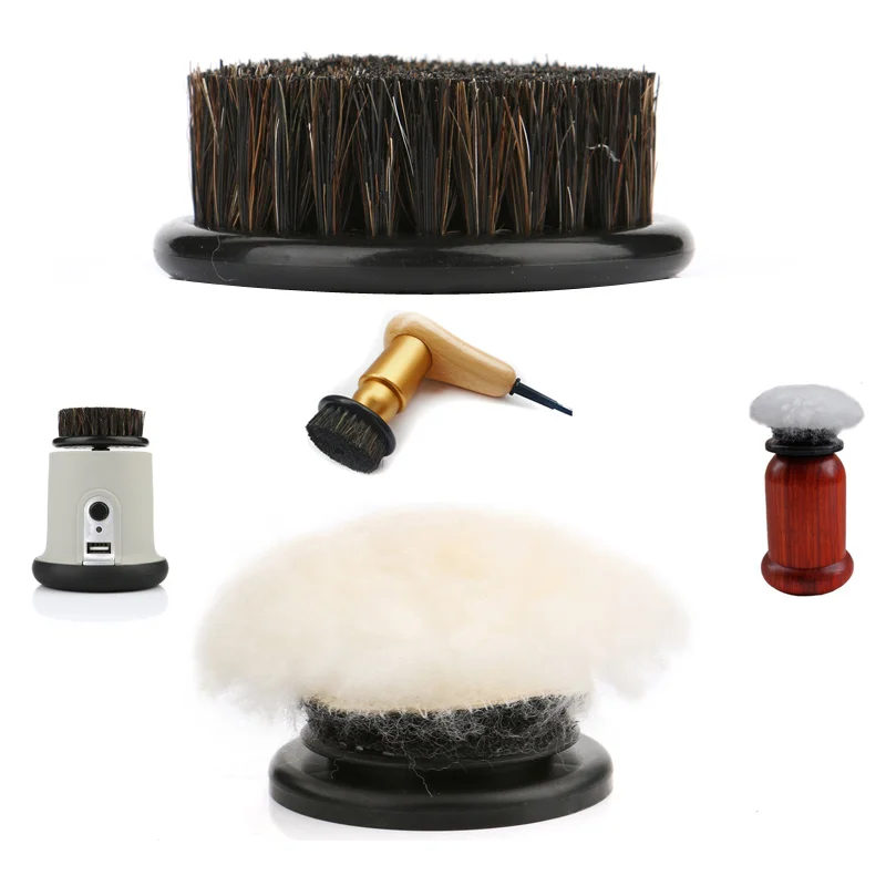 1 pçs escova de sapato elétrica kit de reposição de bicos acessórios cerdas de porco esponja de cabelo villi cabeça da escova