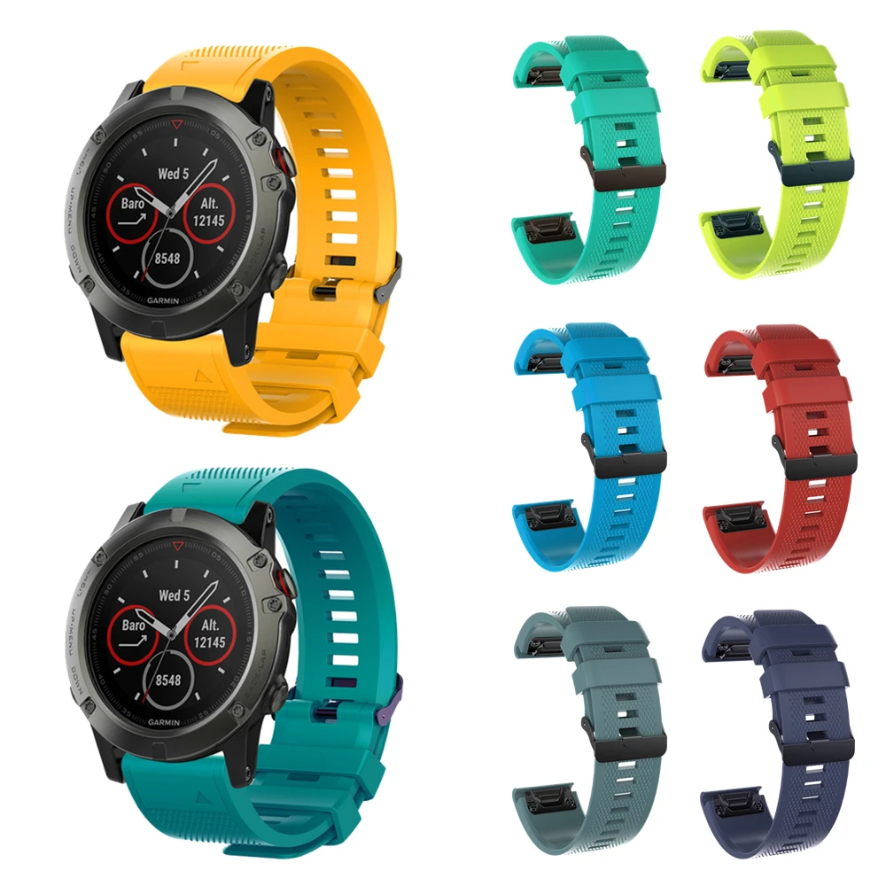Liberação rápida cinta pulseira para garmin fenix 5 5S 5x plus 6 6s 6x pro silicone bandas pulseira de relógio para garmin forerunner 935 945