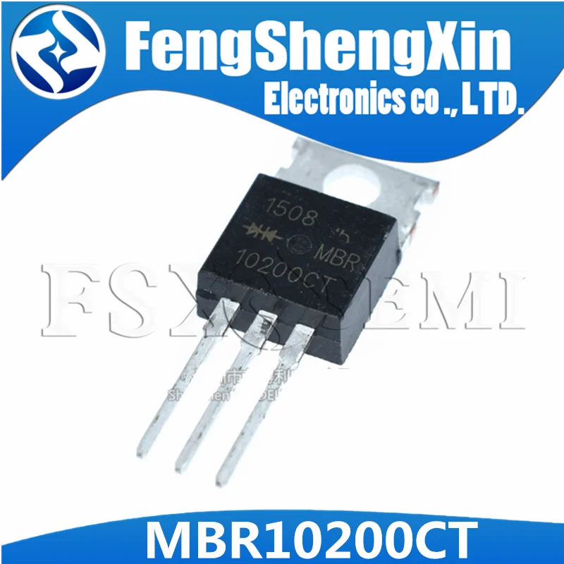 10pcs/lo MBR10200CT MBR10200 TO-220 10200CT B10200G SCHOTTKY BARRIER RECTIFIERS