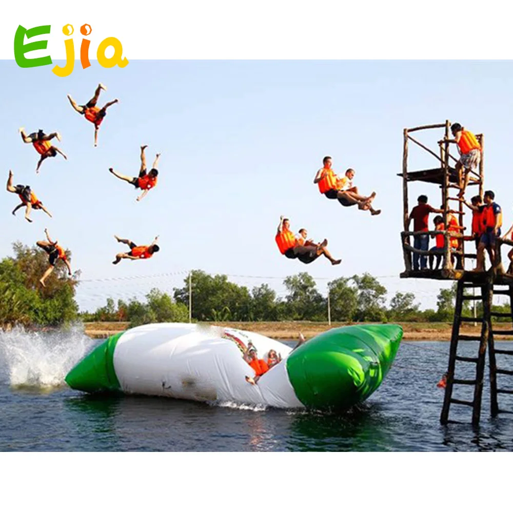 Inflatable Water Blob 7x3M 8x3M 5x2M Inflatable Water Catapult Blob Water Park Game Inflatables Jumping Pillow For Lake Sea