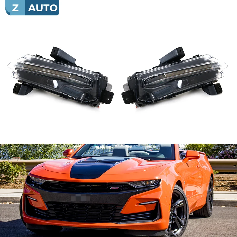 1 Set LED DRL Daytime Running Lights For Chevrolet Camaro 2019 2020 Turn Signal Lights Fog lights Day Light