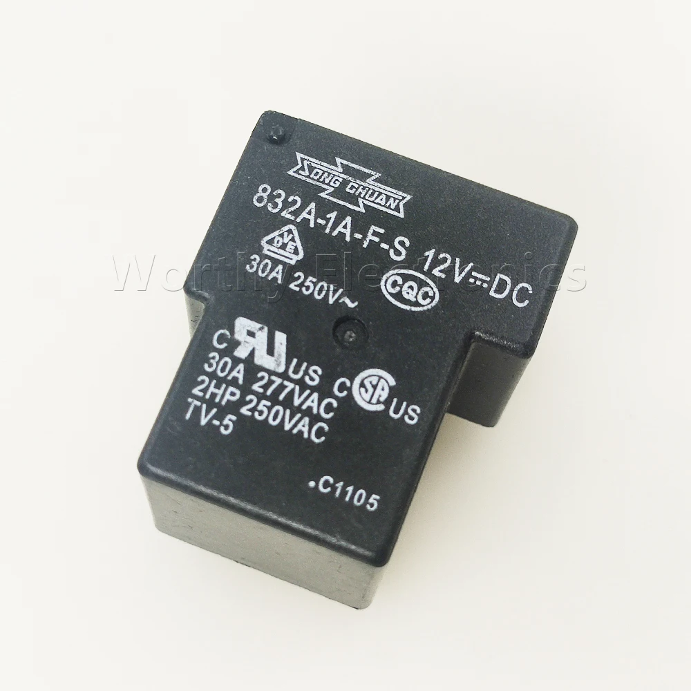 

Free shipping 10pcs/lot 832A-1A-F-S 30A 12V 4 pin relay DIP4