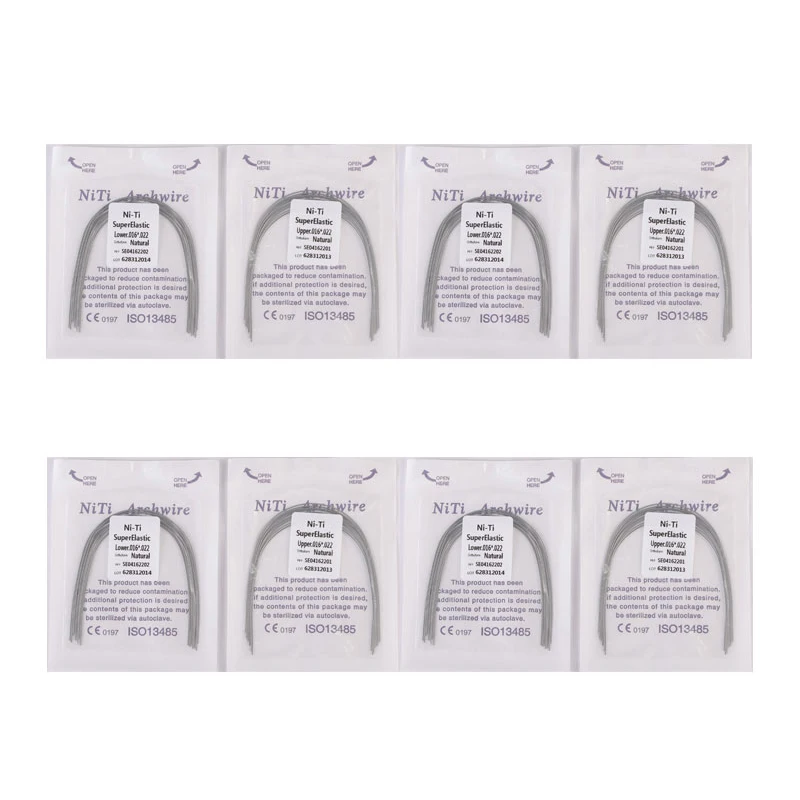 Dentst 20pcs/2bags Dental Orthodontic Niti Archwires Mounted Brackets Braces Ovoid Rectangular (10 Upper+10 Lower)