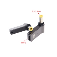 100W USB Type C Female to 5.5x2.5mm Plug Converter Laptop Power Adapter Connector USB C Fast Charging Cable for Laptop Charger