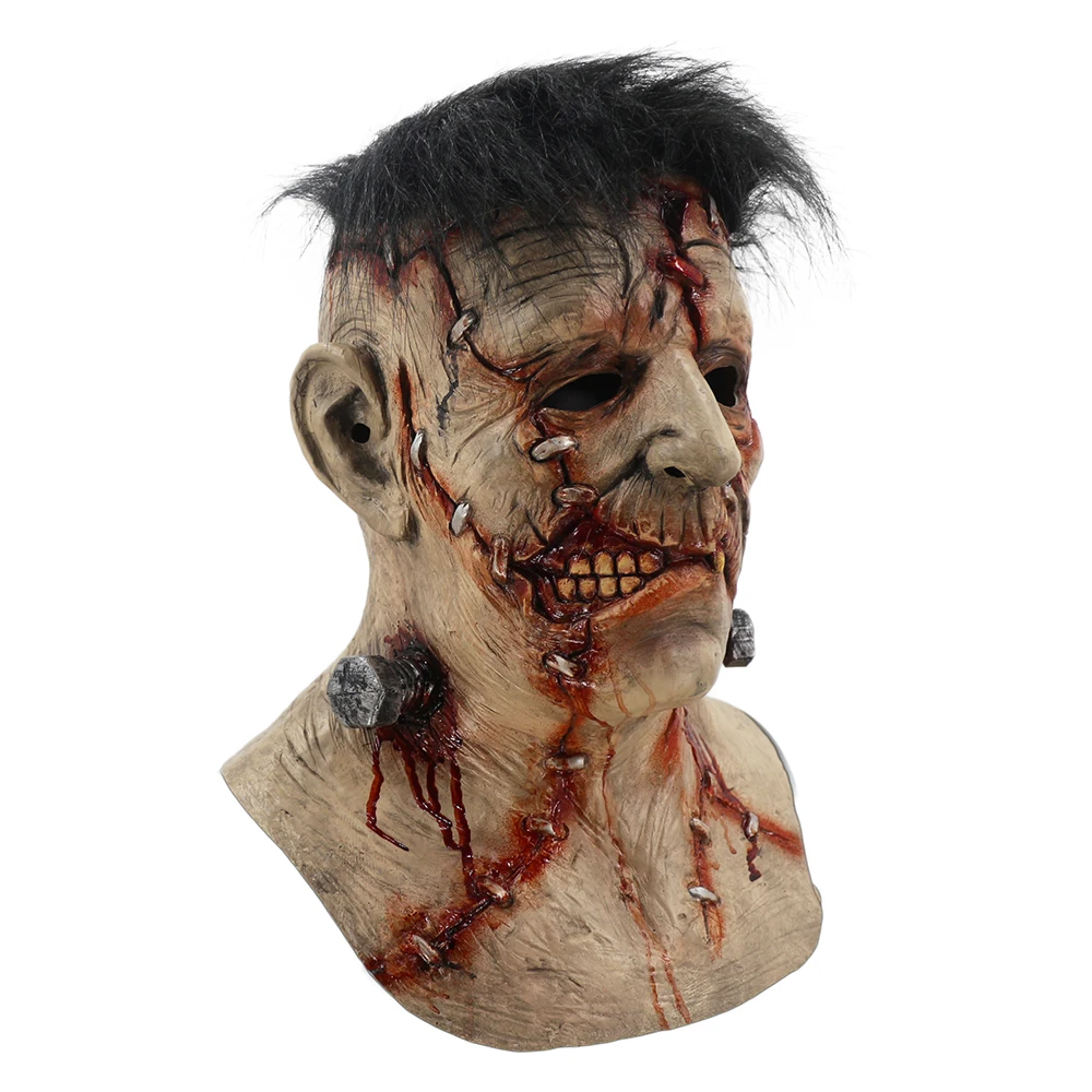 فرانكنشتاين قناع الشيطان وحوش تأثيري أقنعة غيبوبة الشر اللاتكس Masques أنيمي الوجه الماسكارا تجهيزات حفلة الهالوين
