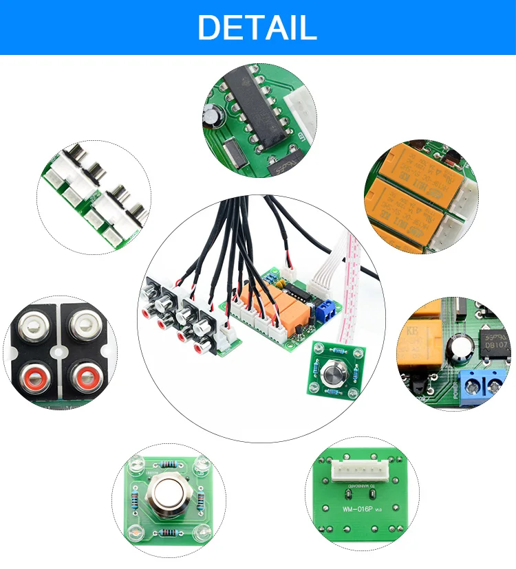 CIRMECH التتابع 4-طريقة إدخال الصوت إشارة محدد التبديل RCA إدخال الصوت اختيار مجلس من زر التبديل ل مكبرات
