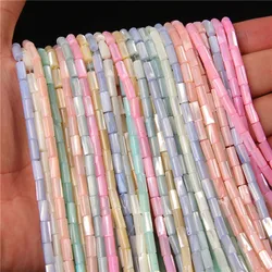 Colorful Natural Freshwater Shell Tube Beads Dyed Mother of Pearl Shell Loose Beads for Jewelry Making DIY Bracelet Necklace 15