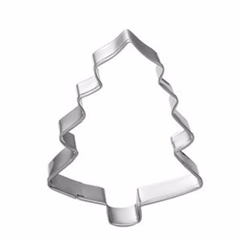 Christmas Tree Shaped Stainless Steel Mold Buscuit Tools Cookie Cake  Jelly Pastry Baking Cutter Mould