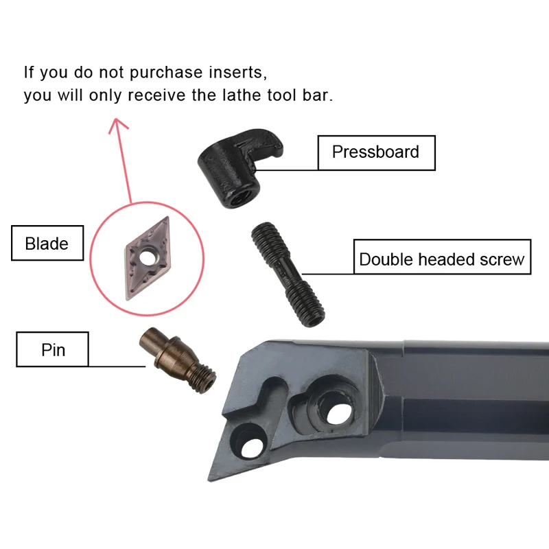 1pc S20R-MDQNR11 S25S-MDQNR11 Internal Turning Tool Holder DNMG Carbide Inserts Lathe Bar CNC Cutting Tools Set