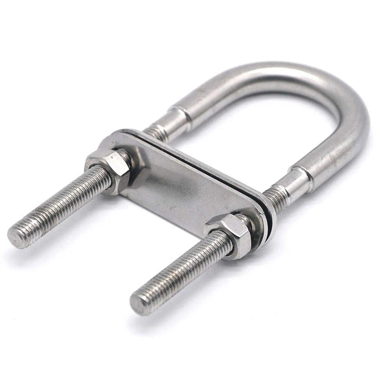 2PCS 304 Stainless Steel 8mm Bow Stern Eye Tie Down U-Bolt Cleat Ring Rope Rigging for Boat Marine Hardware Accessories