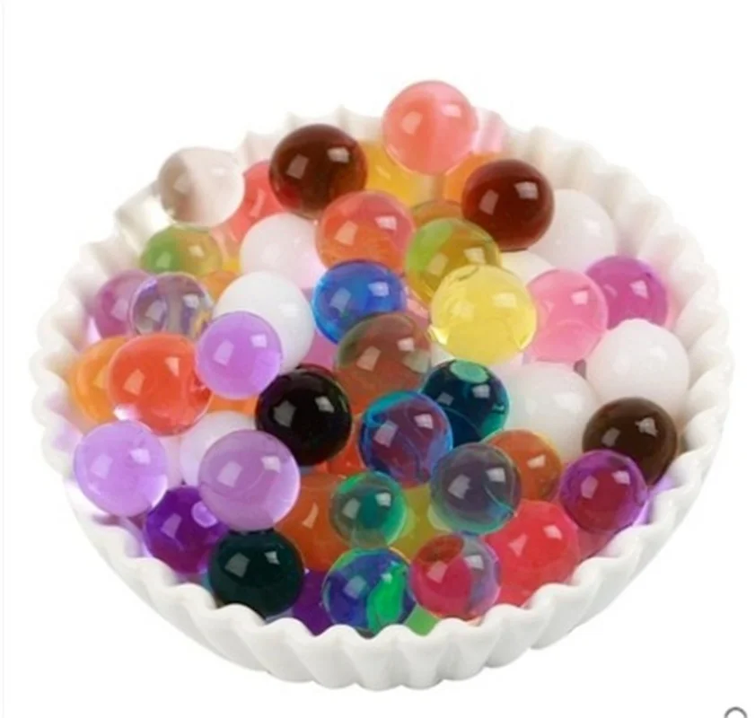 200 Pcs/lot Multicolors Crystal Soil Mud Hydrogel Gel Kids Children Toy Water Beads Growing Up Water Balls Home Decor Potted