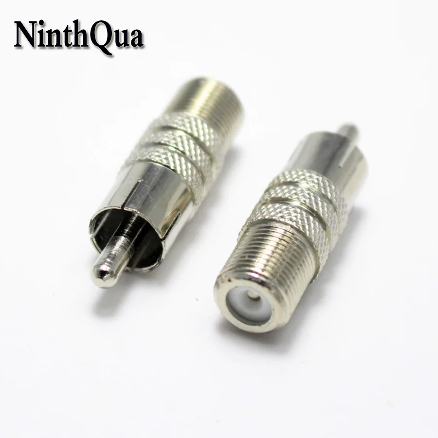 1/2/5pcs F Head TV Female to RCA Male Plug Closed-circuit Joint Plug Antennas TV F Coaxial Plugs Adapter Connector