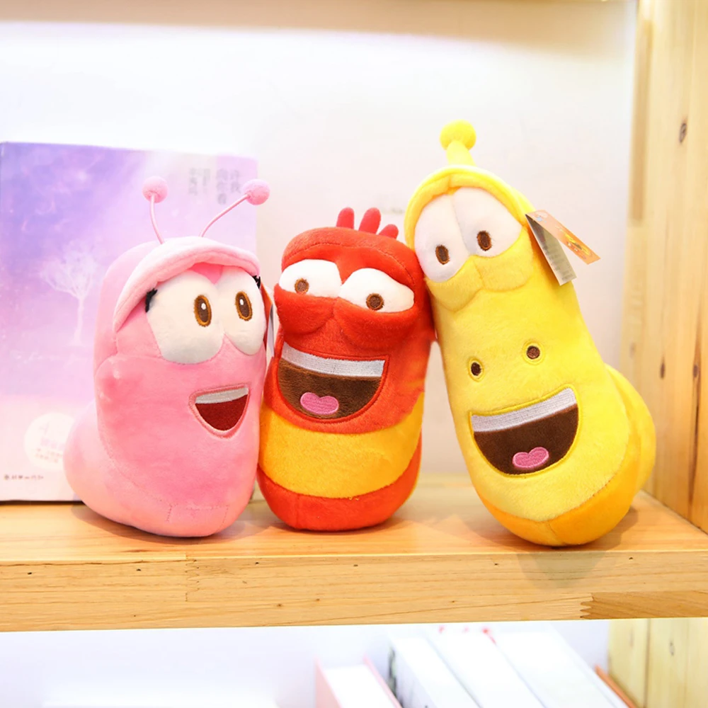 15/18cm Lovely Korean Anime Fun Insect Slug Creative Larva Plush Toys Cute Stuffed Worm Dolls Birthday Gift Hobbies