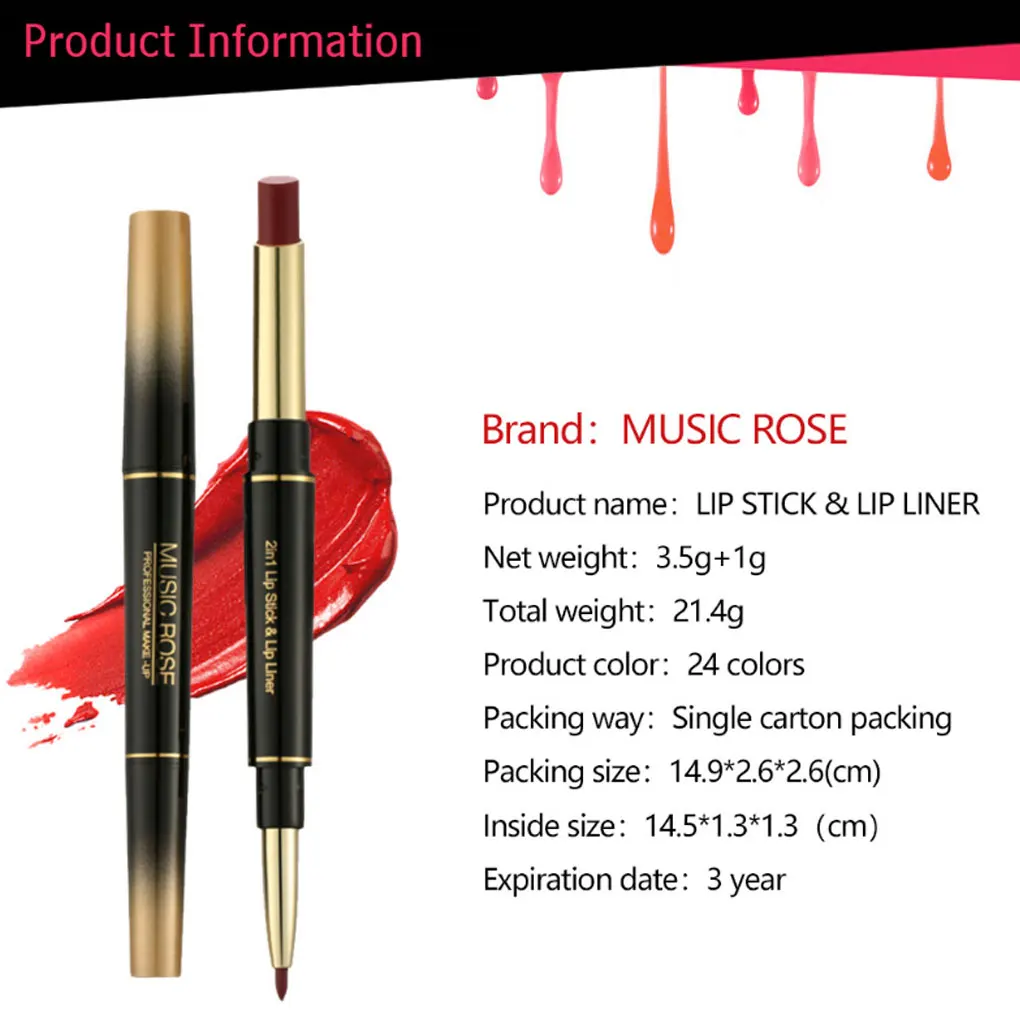 Double Head Matte Lipstick Hydrating Fixing Long Lasting Tint Lips Waterproof Easywear Lip Stick Moisturizer Pigment Lipstick