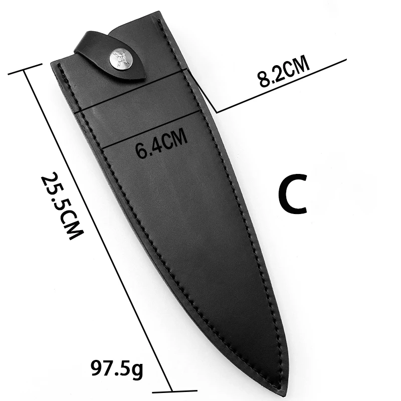 Cowhide Scabbard/holster Chef's Knife Holster Kitchen Knife Scabbard The First Layer Of Cowhide Knife Set