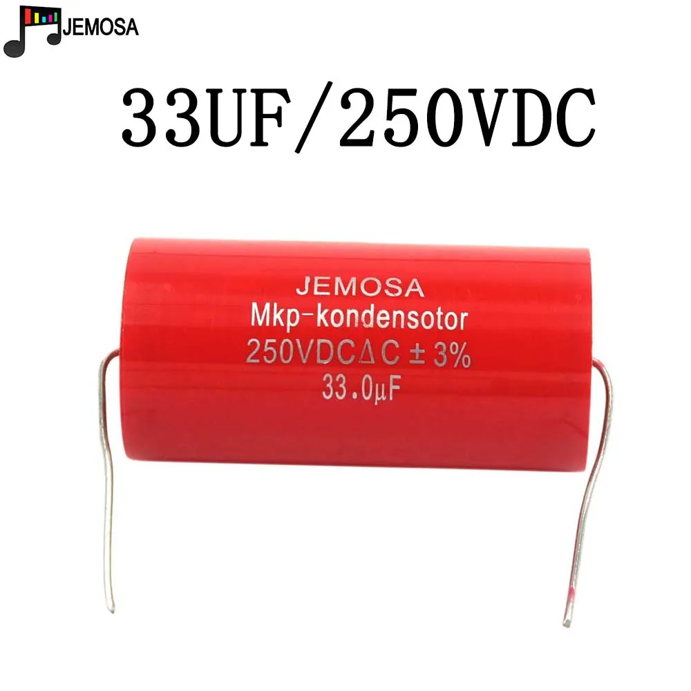 

MKP Capacitor 33uf 250VDC ±3% Metal Film Coupling Frequency Dividing Capacitor HIFI Fever Electrodeless Capacitor Audio Axial