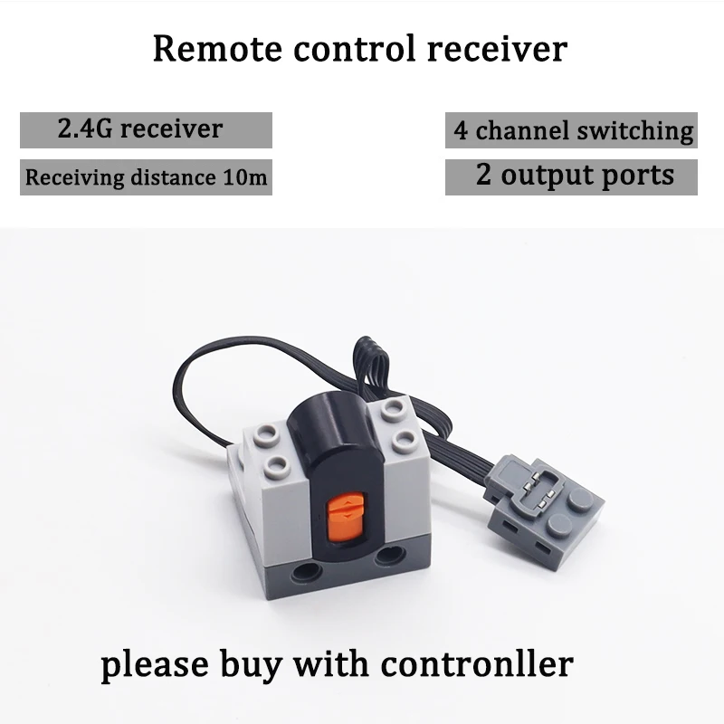 Technical Enhanced Motor Kit Power Function Switch IR Remote Control Receiver Battery Box Train Motors High-tech parts Sets