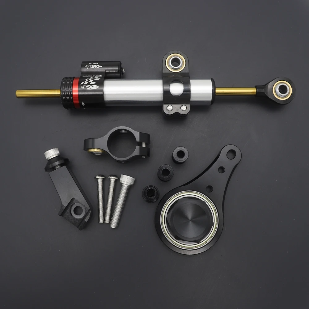 Artudatech Motorfiets Stuurdemper Stabilizer met Beugel Ondersteuning Voor Kawasaki ZX6R 636 2005 2006 Accessoires