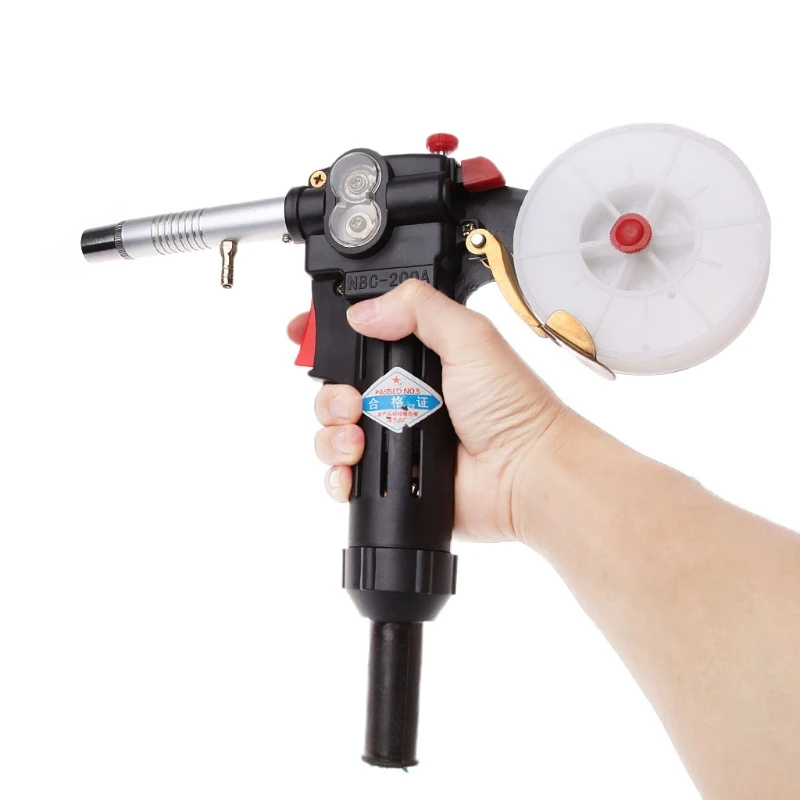 NBC-200A MIG Welding Gun Spool Gun Push Pull Feeder Aluminum Welding Torch Duty Cycle for Welding Tool Without Cable