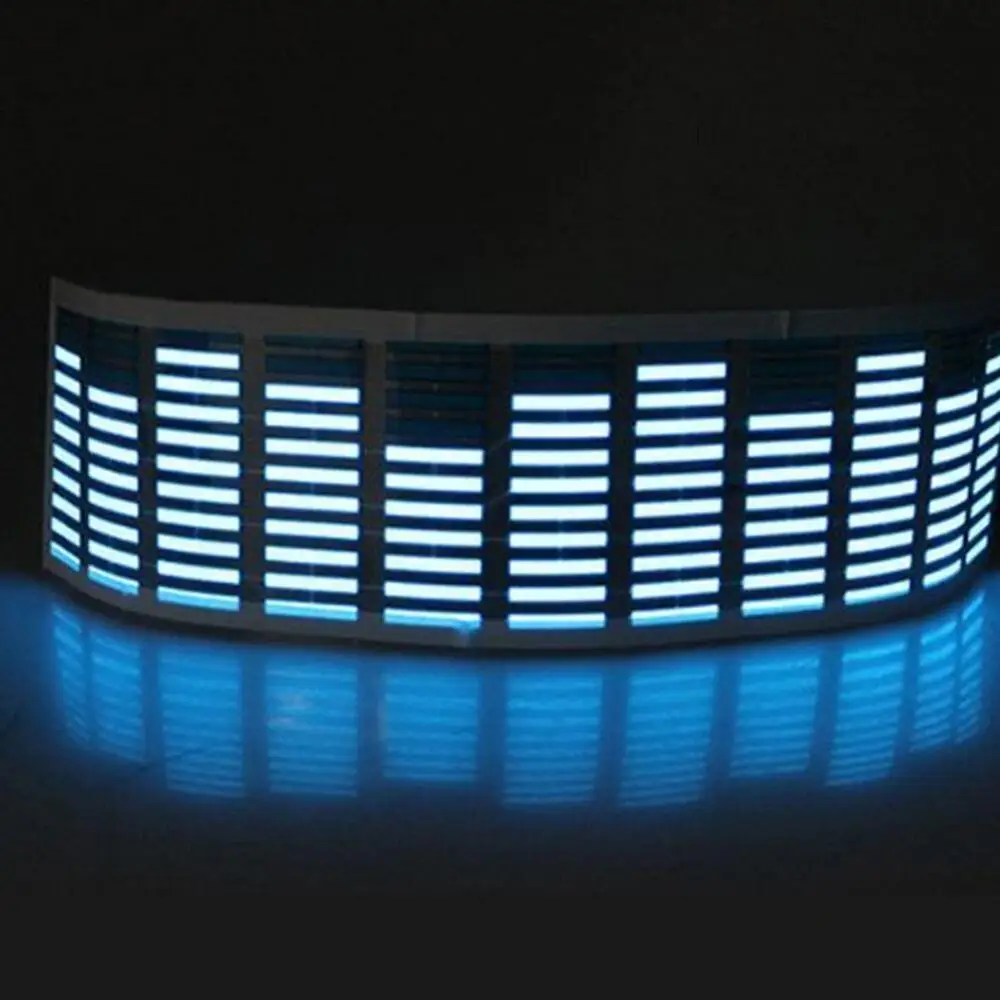 12V Music Rhythm Sound Audio Activated Sensor Voice Control Light Car LED Flash Light Equalizer Blue accessories