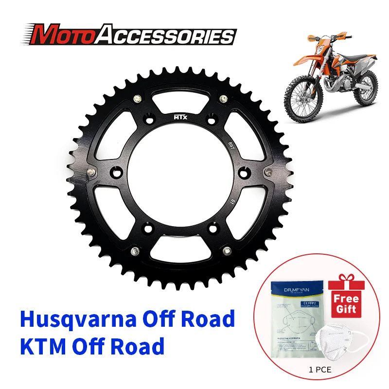 

MTX SPROCKET KTM EXC Rear Sprocket And Husaberg Off Road Motorcycle Accessories For 520 Chain 200 250 400 450 EXC 114 SX 350 SXF