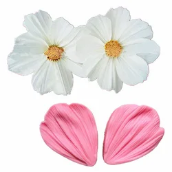 Transvaal Daisy Flower Petals Fondant Cake Molds Fondant Decoration Soap Chocolate Mould For The Kitchen Baking Cake Tool D487