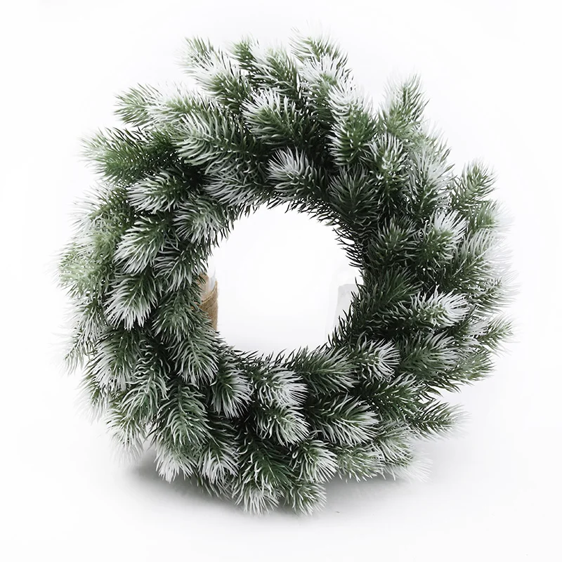 10/20pcs Christmas Wreath Material Artificial Plants Wedding Decorative Flowers Home Decor Plastic Pine Needle Snowflake