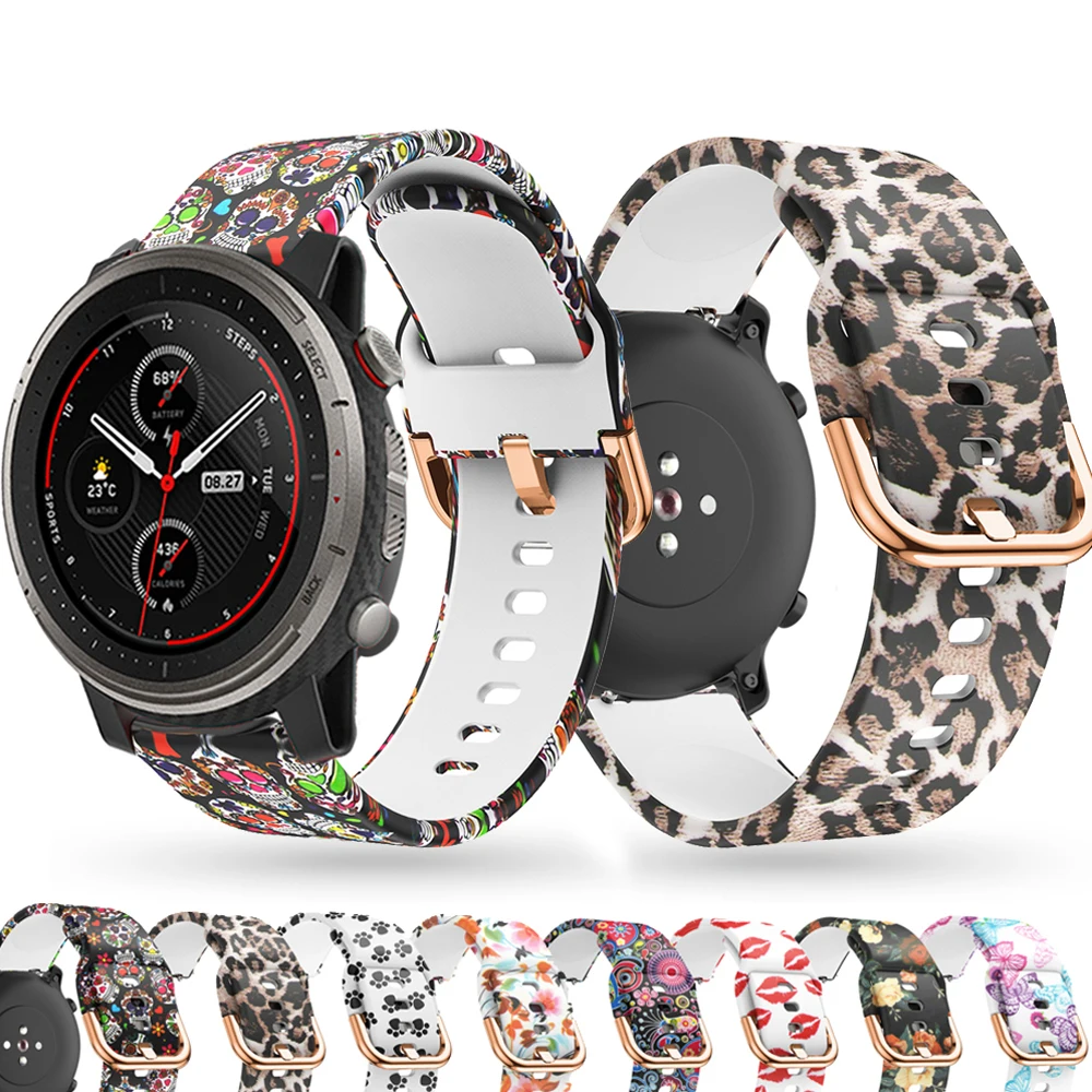 Cinturino in silicone per Xiaomi Huami Amazfit Stratos 3/2/2S Smart Watch Wristband 22MM sostituisci cinturini per Amazfit GTR 47MM