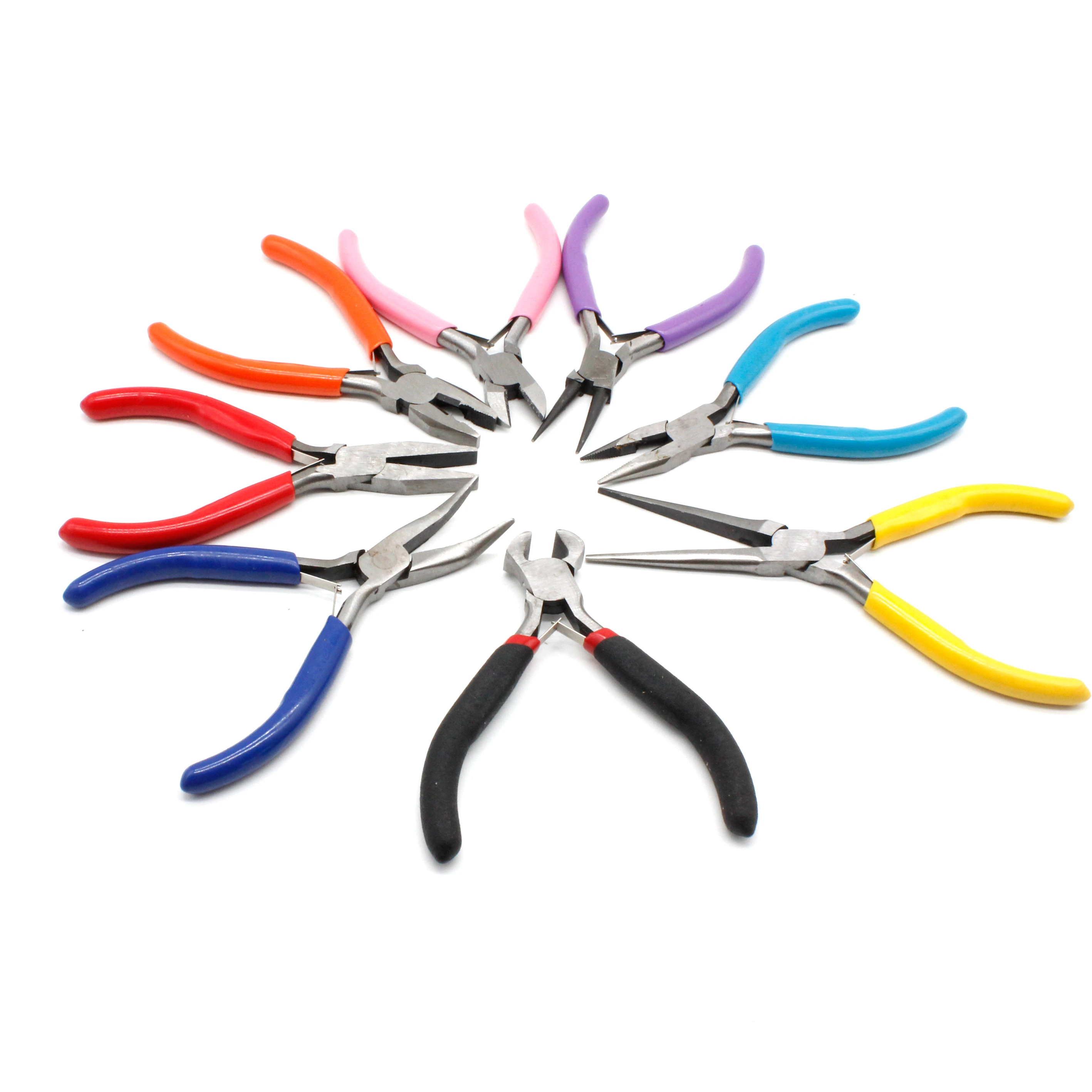 8PCS Jewelry Pliers Kit 4 Inch Long Needle Round Nose Cutting Wire Pliers Jeweler Handmade Diy Tools