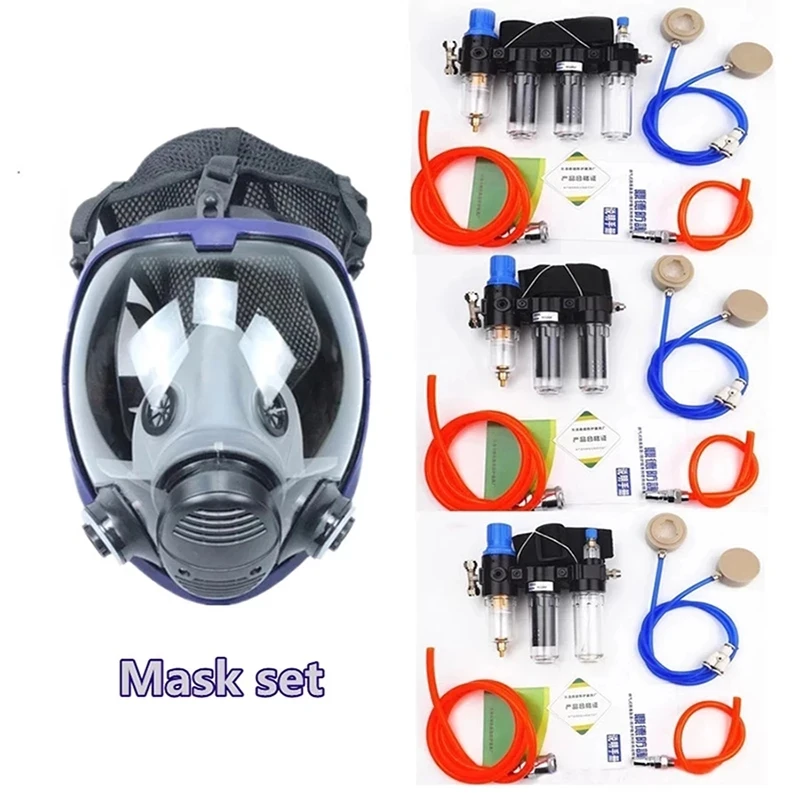 Gas Mask 4-in-1 functional air-supplied industrial respirator system 6800 Air-supplied full facepiece Protective work gas masks