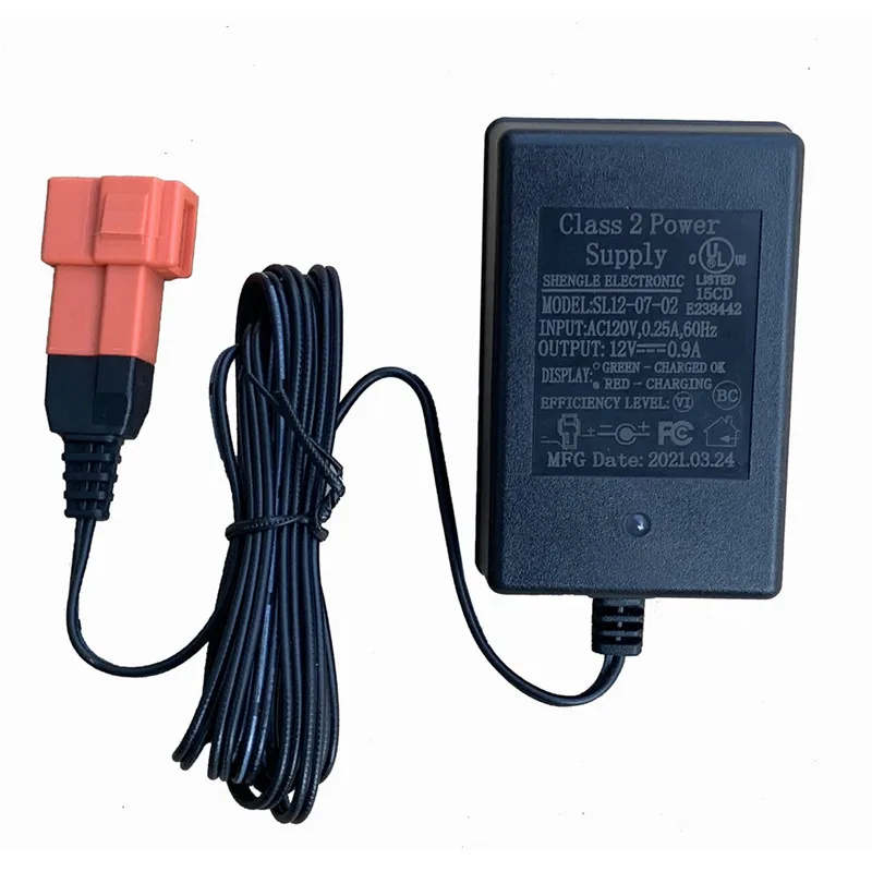 6 Volt /12Volt Battery Charger with Square-Type Plug or Round Hole  for 6V/12V Children Electric Ride On Car