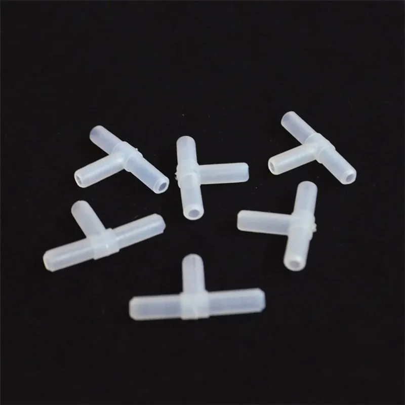 4mm Plastic T Shape Tee 3 Way Hose Joints Fish Tank Aquarium Air Pump Tubing Connectors Aquarium Accessories Fish Tank Supplies