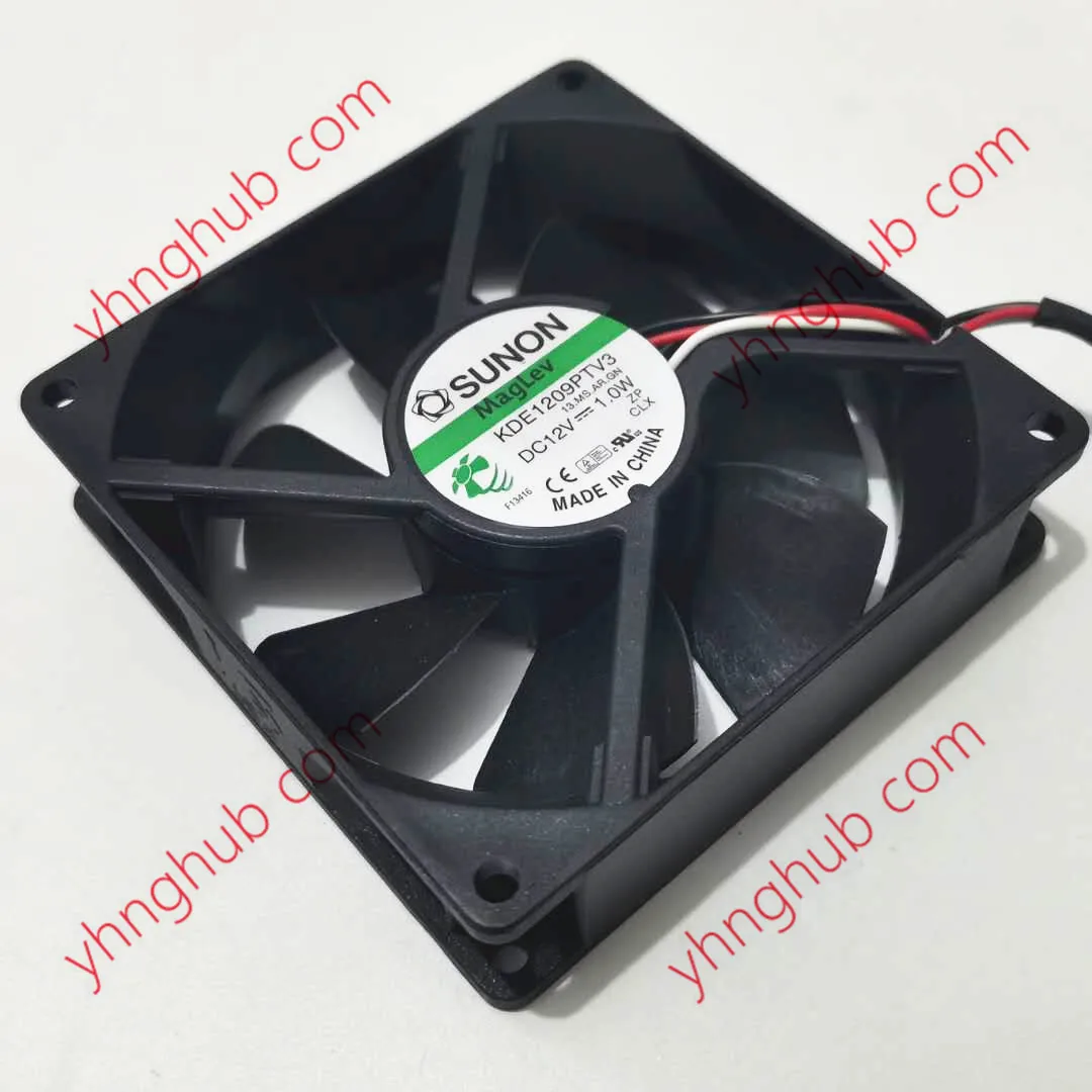 SUNON KDE1209PTV3 13.MS.AR.GN DC 12V 1.0W 92x92x25mm 3-wire Server Cooling Fan