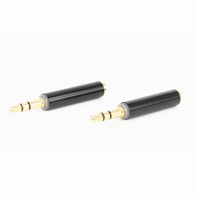 Gold 3.5mm 3Pole Male to 3.5mm 4Pole Female Audio Plug Jack Adapter 3 Pole to 4 Pole Connector 1Pc